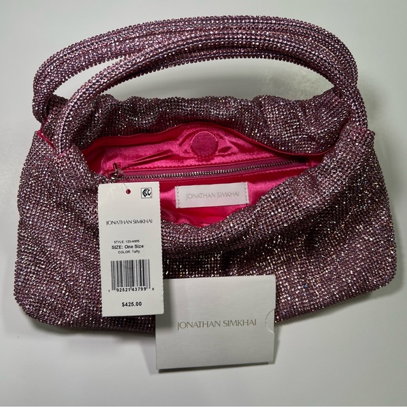 JONATHAN SIMKHAI Ellerie Crystal Mini Bag in Taffy Pink NEW with tag! - Picture 8 of 11